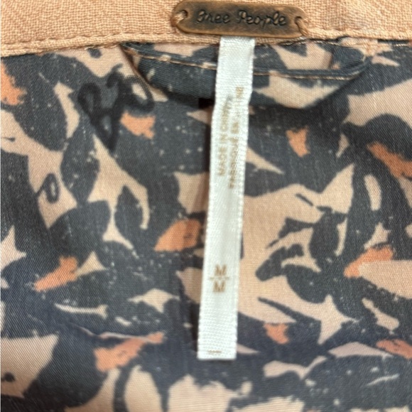 Free People Everything Nice Jacket Sugar Rose Combo M Pink Floral Boho EUC - Picture 5 of 5